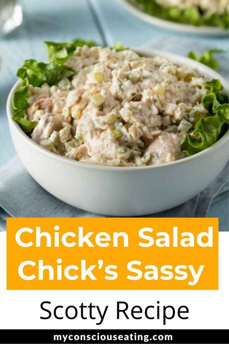 Chicken Salad Chick’s Sassy Scotty piled high in a salad bowl Chicken Salad Chick Sassy Scotty Recipe, Salads Fall, Chicken Salad Chick Recipe, Chicken Salad Chick, Fall Salads, Spring Salads, Main Salad, Winter Salads, Cheese Alternatives