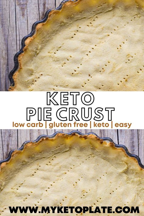 Learn how to make the perfect keto pie crust that is buttery, crispy, tender, and takes just 10 minutes to make. It's my long-time favorite almond flour pie crust that I choose to make either for fruit tarts, cheesecake, or creamy pies. Dairy Free Pie Crust, Keto Pie Crust, Keto Pecan Pie Recipe, Low Carb Pie, Savory Quiche, Dairy Free Pies, Low Carb Pie Crust, Almond Flour Pie Crust, Keto Pies