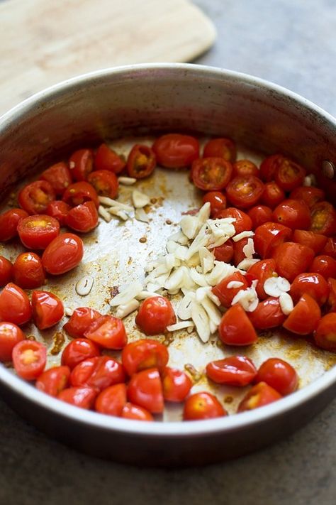 Tomato And Ricotta, Comforting Meals, Stuffed Shells Ricotta, Baked Gnocchi, Cherry Tomato Pasta, Carlsbad Cravings, Veggie Lasagna, Green Pesto, Ricotta Pasta