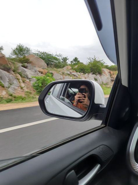 Consider the car side mirrors as the best mirrors sometimes!😉 Side Mirror Selfie, Car Mirror Selfie, Car Side Mirror, Best Mirror, Car Pic, Car Side, Car Mirror, Side Mirror, Solo Travel