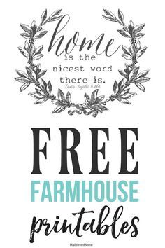 Free Farmhouse Printables, Printable Signs Free, Kitchen Printables, Farmhouse Printables, Farmhouse Printable, Christmas Font, French Farmhouse Decor, Free Printable Wall Art, Free Printable Art