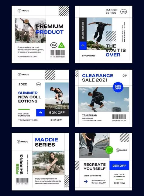 Streetwear Fashion Instagram, Ig Post Design, Fashion Instagram Post, Mood Board Layout, Ig Grid, Carousel Design, Fashion Shops, Poster Idea, Church Graphic Design