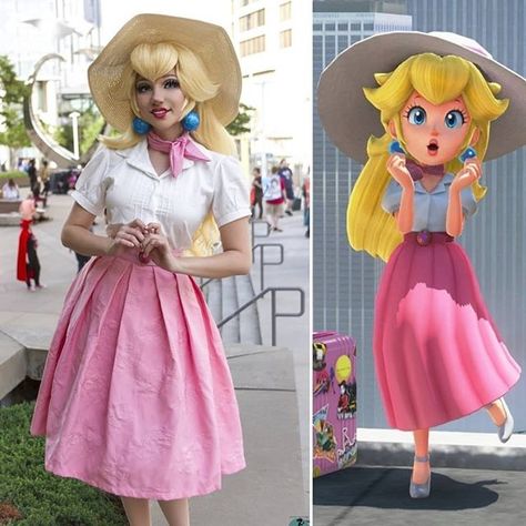 Princesa Peach Cosplay, Princess Peach Cosplay, Mario Cosplay, Peach Cosplay, Peach Clothes, Nintendo Princess, Princesa Peach, Epic Cosplay, Cosplay Inspo