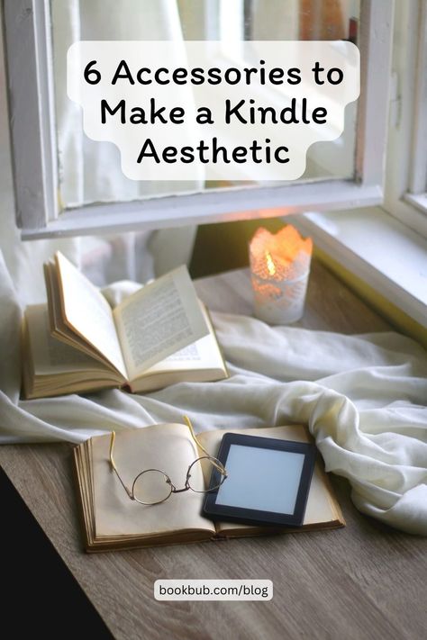 The best bookish accessories for Kindle lovers. Kindle Fire Aesthetic, Kindle Accessories Aesthetic, Kindle Case Ideas, Kindle Customization, Kindle Decoration Ideas, Kindle Setup, Kindle Essentials, Decorate Kindle, Reading Kindle Aesthetic