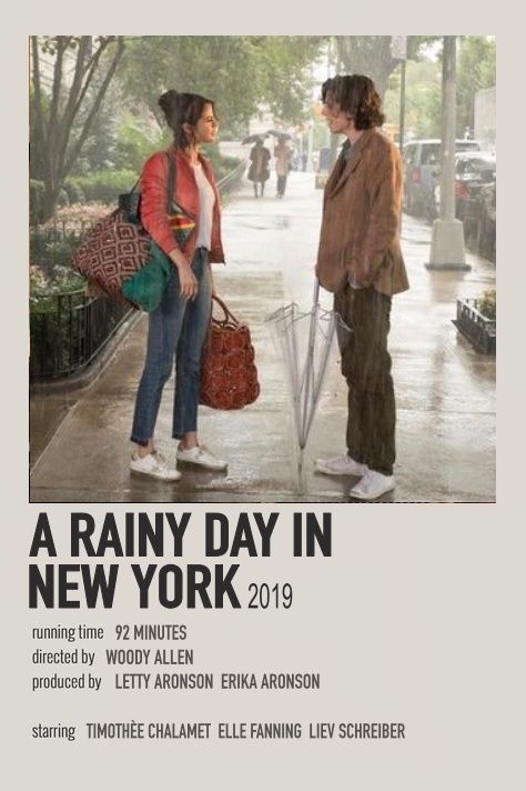 A Rainy Day In New York Movie Poster, A Rainy Day In New York Poster, Movies In New York, Rainy Movies, A Rainy Day In New York Aesthetic, A Rainy Day In New York Movie, A Rainy Day In New York, New York Polaroid, Netflix Movie Poster