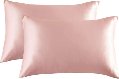 Amazon.com: Satin Pillowcase for Hair and Skin Silk Pillow Case 2 Pack, Standard, Queen, and King Size, Slip Cooling Set of 2 with Envelope Enclosure : Home & Kitchen Fun Pillow Cases, Silk Pillow Cases, Satin Pillow, Beautiful Curly Hair, Satin Pillowcase, Mesh Laundry Bags, Deep Wrinkles, Hair Breakage, Silk Pillow