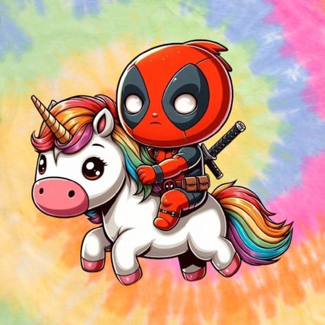 Deadpool And Wolverine Tattoo, Wolverine Tattoo, Deadpool Unicorn, Cute Deadpool, Superhero Sketches, Deadpool T Shirt, Cartoon Tattoo, Whatsapp Wallpaper Cute, Mug Ideas