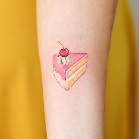 Pastry Tattoo, Dessert Tattoo, Sugar Tattoo, Cake Tattoo, Cupcake Tattoo, Tattoo Cake, Cupcake Tattoos, Food Tattoos, Small Food