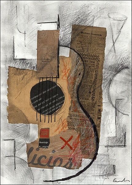 Arte Jazz, Instruments Art, Gcse Art Sketchbook, Art Musical, Music Drawings, Cubism Art, Collage Art Projects, Music Collage, Jazz Art