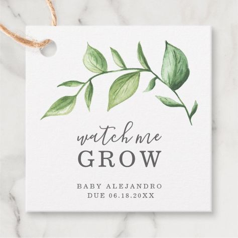 Baby Shower Favors Ideas, Animal Baby Shower Favors, Rustic Greenery Wedding, Gender Neutral Baby Shower Ideas, Neutral Baby Shower Ideas, Best Baby Shower Ideas, Watch Me Grow, Foliage Wedding, Summer Baby Shower