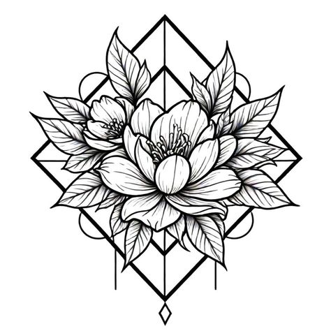 Geometry Flower Tattoo, Tattoo Smart, Linoleum Prints, Avengers Drawings, Tattoo Practice, Linoleum Print, Stencil Ideas, Floral Tattoo Sleeve, Cool Coloring Pages