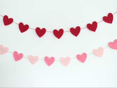 Olive Room, Valentines Day Garland, Kiss The Miss Goodbye, Pink Bunting, 21 Dinner, Heart Bunting, Valentines Day Diy, Bday Decor, Valentine Banner