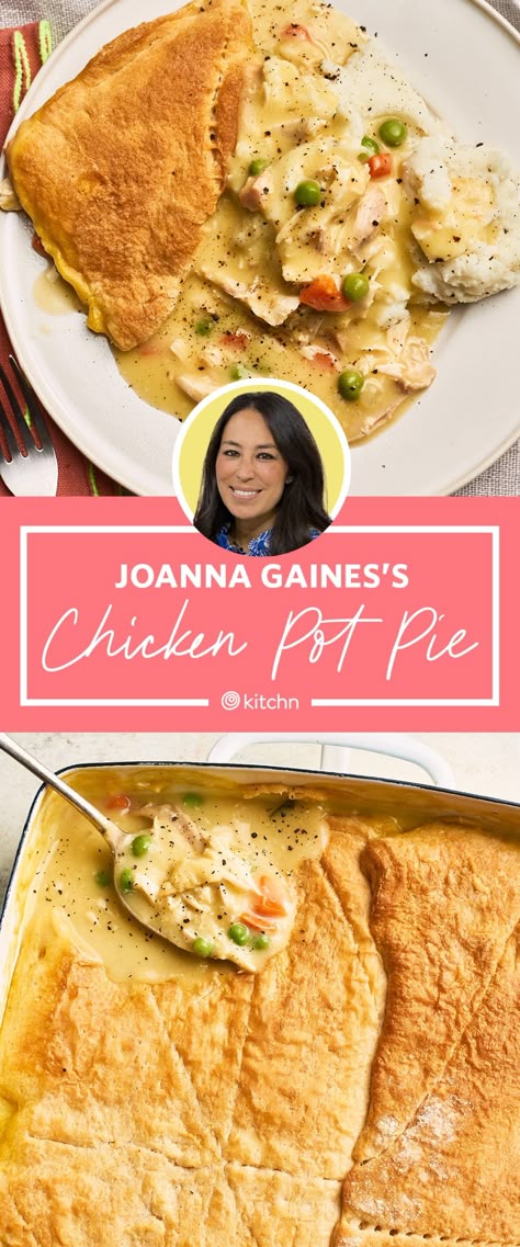 The Problem with Joanna Gaines’ Chicken Pot Pie Recipe | Kitchn Joanna Gaines Casserole Recipes, Joanna Gaines Shepherds Pie, Joanna Gaines Easy Dinner Recipes, Magnolia Chicken Pot Pie, Joanna Gaines Chicken Pot Pie, Ina Chicken Pot Pie, Joanne Gaines Recipes, Healthy Chicken Pot Pie Recipe, Joanna Gaines Chicken Pot Pie With Mashed Potatoes