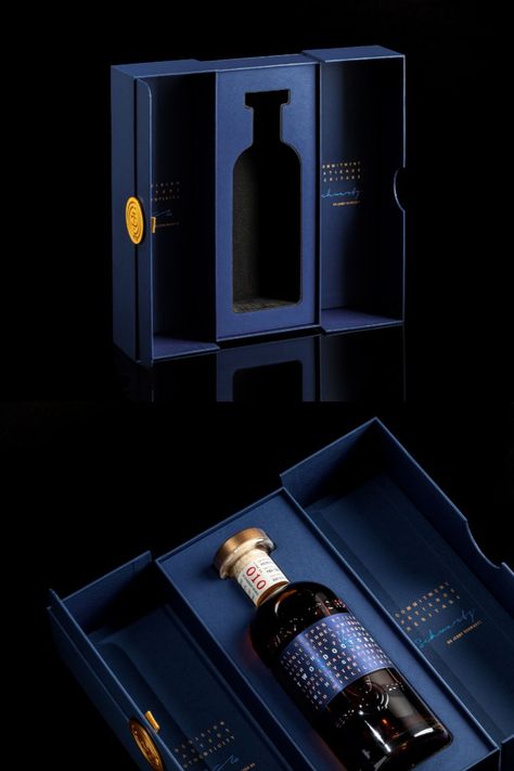 Porter worked with SingleDouble & Think Packaging to produce a unique premium rigid box featuring magnetic closure, allover debossed texture, magnetic closure and custom foam insert. Magnetic Gift Box Packaging, Premium Gift Box Design, Wine Box Design, Masculine Packaging, Luxury Bottle Packaging, Creative Box Packaging, Wine Box Packaging, Luxe Packaging, High End Packaging