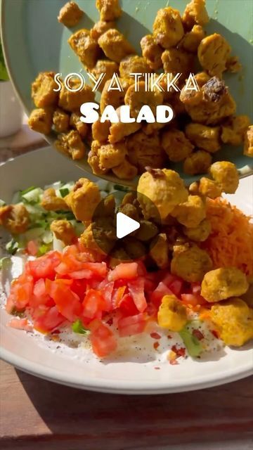 Saurabh Krishan Gulab 🧿 on Instagram: "Incredible Soya Chunks ka Tikka Salad Recipe🤯🥗  Revitalize your journey to a healthier you with our Weightloss Soya Chunks Salad! A delightful mix of Soya chunks, Curd, Garlic, Onion & Capsicum that not only tantalizes your taste buds but also supports your fitness goals. Which fuels your body with ✅ Protein ✅ Fiber ✅ Antioxidants ✅ Improves digestion  ✅ Enhanced protein intake  Follow the video for Full Recipe🙌  ( Nutritionist, Dietician, Weightloss, Weightloss Soya Chunk Salad, Soya Chunks Salad, Healthy Salads, Salads, Weightloss Salad Recipes )  #weightloss #weightlossrecipes #weightlosssoyachunksalad #weightlosssaladrecipes #saladrecipes #healthysalads #soyachunksaladrecipe #healthy #healthylifestyle #soyachunkssalad #saladrecipes #soyarecipe Soya Chunks Salad, Soya Salad, Soya Chunks Recipe Healthy, Soya Chunks Recipe, Soya Recipe, Soya Chunks, Recipes Authentic, Breakfast Salad, Vegetarian Salads