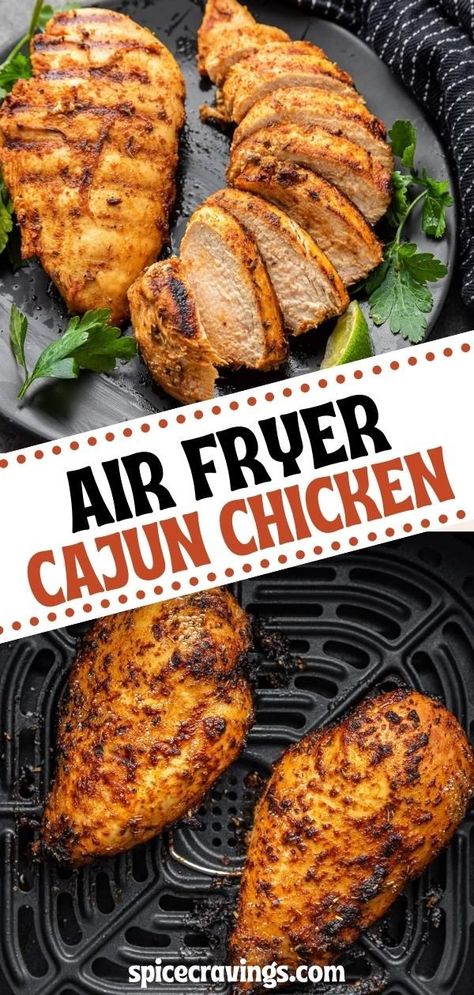 Spicy Chicken Breast Recipes, Cajun Chicken Thighs, Easy Cajun Chicken, Cajun Chicken Breast, Cajun Chicken Salad, Spicy Chicken Breast, Air Fryer Recipes Chicken Breast, Cajun Chicken Recipes, Cajun Cooking