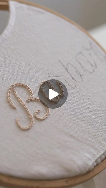 Fonts For Embroidery Letters, Stitch Name Hand Embroidery, Chain Stitch Embroidery Letters, Stitching Letters Hand Embroidery, Embroidered Initials Hand Embroidery, Embroidery Lettering Stitches, Letter Stitching Hand Embroidery, Best Embroidery Stitch For Lettering, Chain Stitch Letters