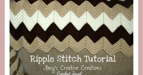 This Crochet Ripple Afghan blanket was easy and fun to make. This crochet pattern looks so nice on my couch or just to cuddle up wit... Crochet Ripple Afghan Pattern, Ripple Afghan Pattern, Chevron Afghan, Crochet Ripple Afghan, Lidia Crochet Tricot, Ripple Crochet, Crochet Ripple Pattern, Crochet Blanket Diy, Zig Zag Crochet