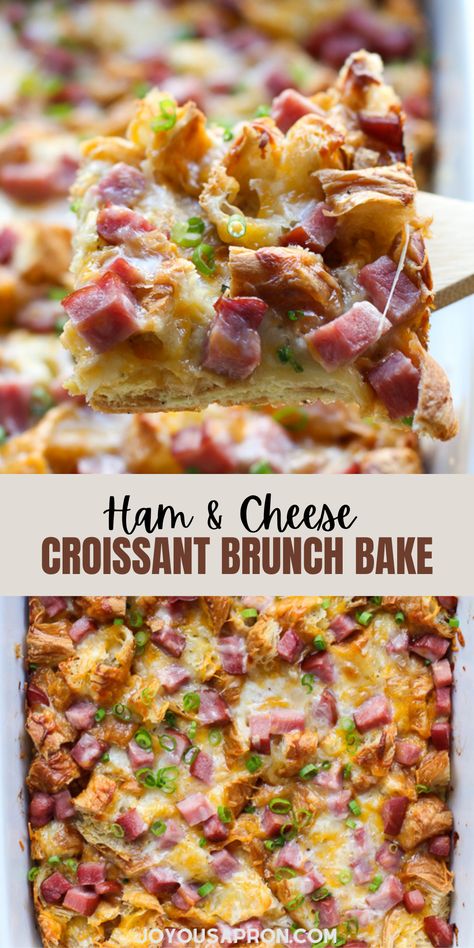 Easter Brunch Breakfast Casserole, Easter Dishes Brunch, Easter Egg Bake Recipes, Fun Easter Breakfast Ideas, Easter Brunch For Two, Croissant And Ham Casserole, Easter Brunch Egg Bake, Breakfast Ideas For Easter, Easter Breakfast Appetizers