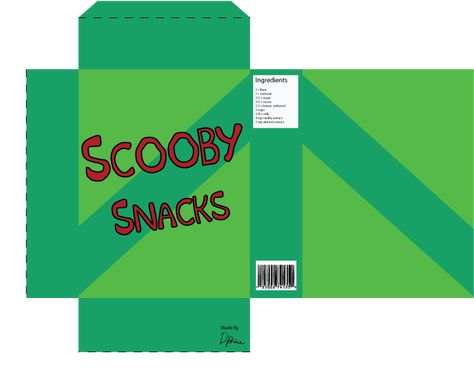 Scooby Snacks Cartoon, Diy Scooby Snacks, Scooby Snacks Box Diy, Scooby Doo 3rd Birthday Party, Scooby Doo Fantasia, Scooby Doo Logo, Scooby Doo Decorations, Scooby Snax, Halloween Scooby Doo