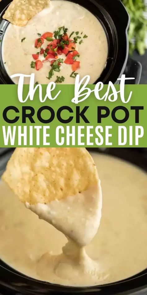 White Green Chili Queso, Queso Blanco Dip Crockpot Velveeta, Velveeta Queso Blanco Dip Crock Pot, Velveeta White Queso Dip Crock Pot, Crock Pot Queso Blanco, White Cheese Queso Dip Crockpot, White Queso Dip Crockpot Velveeta, Velveeta Queso Blanco Recipes, Mexican Cheese Dip Crockpot