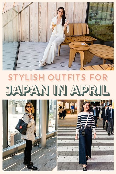 What To Wear and Pack for Japan in April - Travel Pockets Japan Trends Fashion, Spring Outfits 2024 Japan, Hongkong Outfit Travel April, Japan April Fashion, China Travel Outfits What To Wear, Summer Outfit In Japan Women, How To Dress In Japan Spring, What To Pack For Tokyo In Spring, Spring In Tokyo Outfits