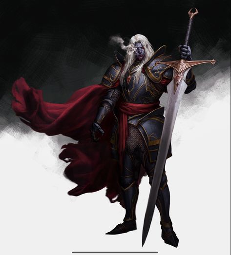 ArtStation - Vampire swordsman done for Arkhtide TCG Vampire Swordsman, Evil Knight, Caracter Design, D D Character Ideas, Dark Warrior, Vampire Art, Knight Art, Fantasy Races, Fantasy Images