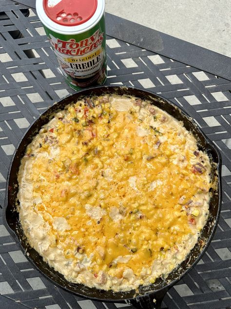 Cajun Dip, Garlic Corn, Cajun Corn, Corn Dip Recipe, Corn Dip Recipes, Burger Sliders, Corn Dip, Fish Sandwich, Creole Seasoning