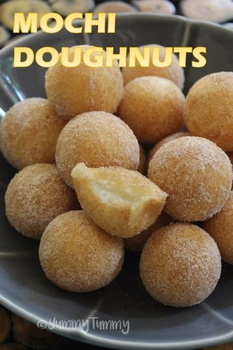 Hawaiian Mochi Donut, Recipes Using Mochiko Flour, Rice Flour Donut Recipe, Asian Donut Recipe, Rice Flour Recipes Asian, Mochi Donut Holes, Recipes With Sweet Rice Flour, What To Do With Rice Flour, Glutinous Rice Flour Desserts