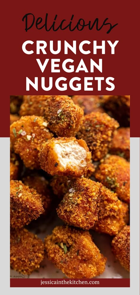 Easy Tofu Nuggets, Vegan Chicken Nuggets Recipes, Tofu Nuggets Baked, Plant Based Chicken Nuggets, Chickpea Tofu Recipes, Keto Tofu Recipes, Tofu Chicken Nuggets, Vegetarian Chicken Nuggets, Vegetarian Nuggets