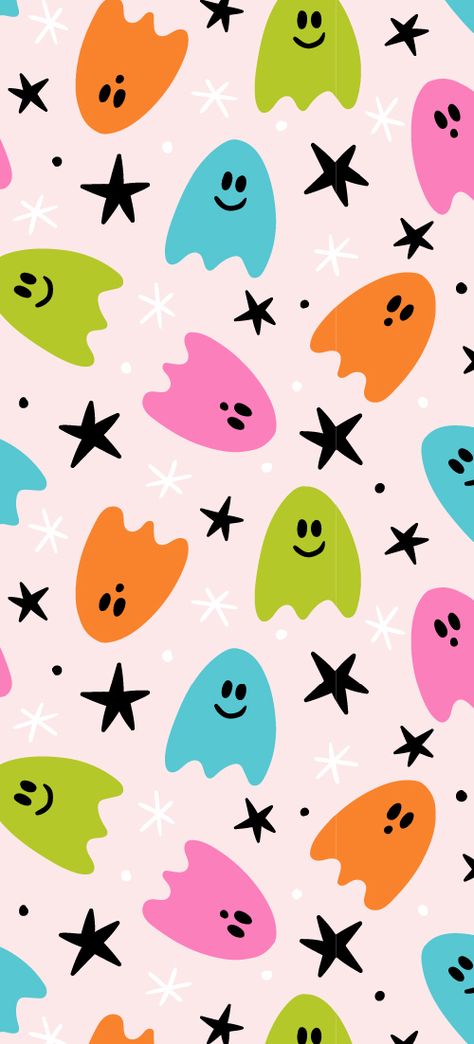 Paper Ghosts, Disco Halloween, Ghost Wallpaper, Groovy Halloween, Halloween Background, Hippie Painting, Seamless Paper, Halloween Wallpaper, Halloween Ghost