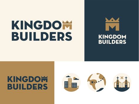 Kingdom Builders, Kingdom Logo, City Branding, Globe Logo, Church Logo, Church Ministry, Christ The King, Graphic Elements, Yearbook