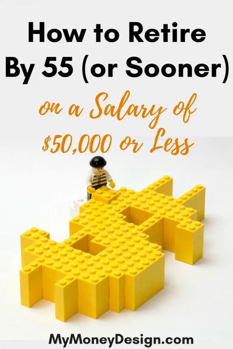 How to Retire By 55 or Sooner on $50,000 or Less - My Money Design Retirement Candy, Retirement Plaques, Retirement Advice, Personal Savings, Financial Independence Retire Early, Retirement Income, Money Design, Saving For Retirement, Savings Plan