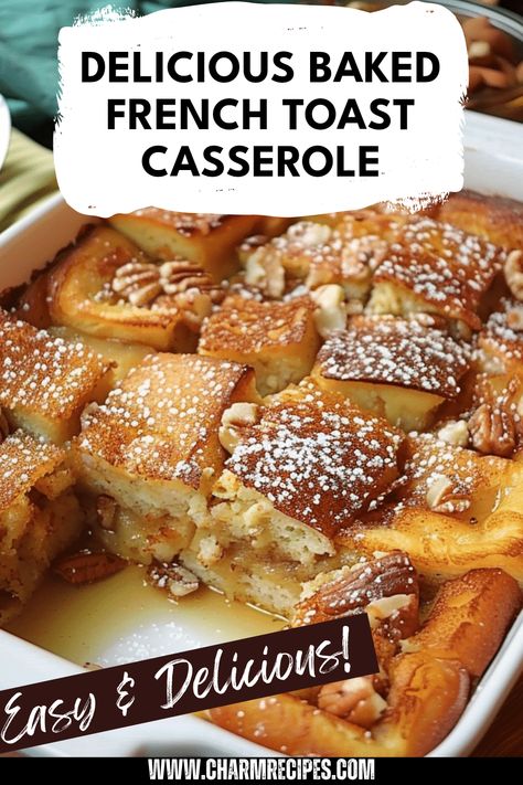 Start your day with this simple yet flavorful Baked French Toast Casserole that will make every morning feel special. With easy-to-follow steps and delicious ingredients, you can create a satisfying dish that combines the sweetness of French toast with the warmth of a casserole. Perfect for family gatherings, holidays, or special breakfast occasions, this recipe is a game-changer. Airy brioche bread, creamy custard, and a sprinkle of cinnamon come together effortlessly, making breakfast preparation a joy! Enjoy every heavenly bite. French Toast Bake For A Crowd, White Bread French Toast Casserole, French Bread French Toast Bake, Bananas Foster Casserole, Pepperidge Farm Cinnamon Bread French Toast Casserole, French Toast Casserole For A Crowd, French Toast Casserole Bake, Tres Leches French Toast Casserole, French Toast Bake With Brioche Bread