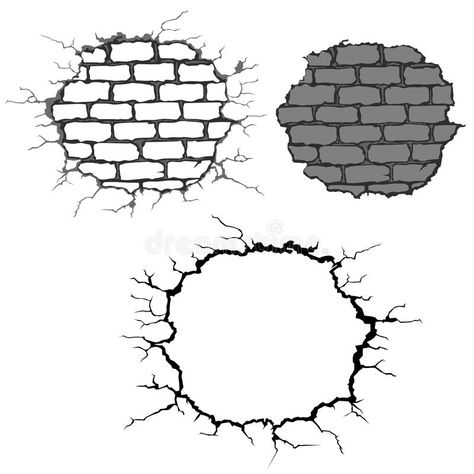 Cracks on brick wall. Set of crushed brick walls , #Ad, #wall, #brick, #Cracks, #walls, #crushed #ad Graffiti Art Drawing Ideas, Graffiti Art Drawing, Brick Wall Drawing, Easy Wall Decor, Graffiti Lettering Alphabet, Graffiti Lettering Fonts, Graffiti Doodles, Wall Aesthetic, Graffiti Illustration