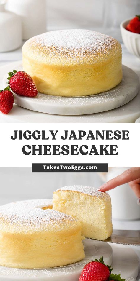 Quick Sweets, Japanese Cotton Cheesecake, Cotton Cheesecake, Japanese Cheesecake, Easy Cheesecake Recipes, Easy Cheesecake, Japanese Dessert, Asian Desserts, Seitan