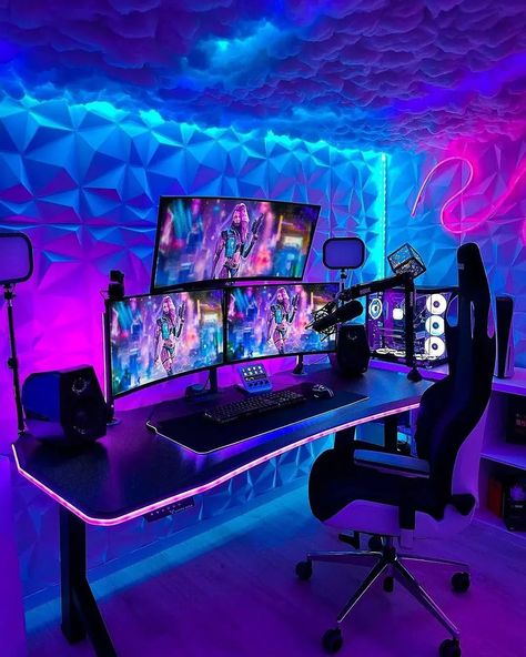 Explore top tips for crafting the perfect gaming desk setup. From ergonomics to personalization, elevate your gameplay and create a space that resonates. Gaming Set Ups, Ultimate Gaming Setup, Games Room Inspiration, Gaming Setup Ideas, Studera Motivation, Gaming Desk Setup, Gaming Room Ideas, Best Gaming Setup, Computer Gaming Room