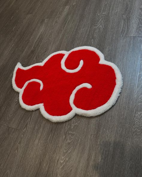 Akatsuki rug ☁️🩸 - - - - - - #akatsuki #anime #animeart #naruto #homedecor #tuftingart #tuftedrugs #customrugs #rugs #carpet#rugmaking #explore #art #rugart #kozykarpets Anime Carpet, Akatsuki Cloud, Anime Rug, Cloud Rug, Rug Art, Congo Kinshasa, British Indian Ocean Territory, Custom Rugs, Action Figures