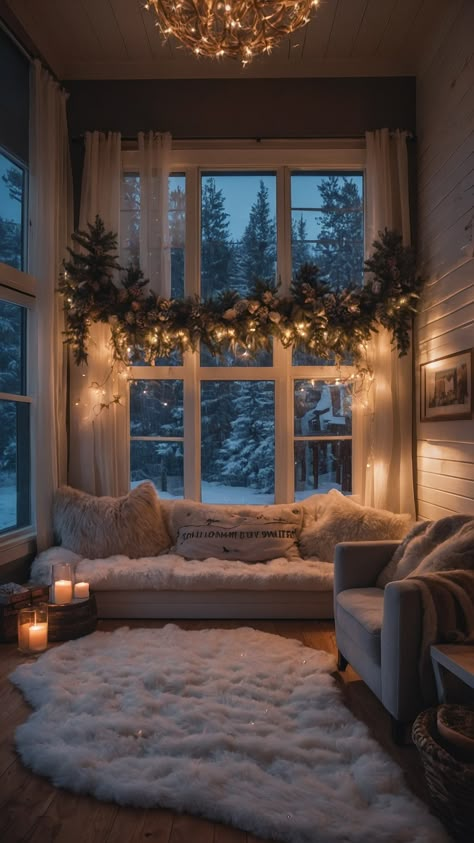 Transform your room into a cozy winter retreat with these DIY aesthetic decor ideas for a vintage bohemian rustic vibe From living room inspo to apartment living farmhouse elegance to avant-garde style these bedroom decor ideas will elevate your space Let your living area exude warm vibes with these rustic and elegant decor ideas Cozy Winter Home Decor, Cozy Life Aesthetic, Winter Living Room Decor Cozy, Winter Time Aesthetic, Winter Room Aesthetic, Winter House Interior, Warm Winter Aesthetic, Warm And Cozy Aesthetic, Winter Cozy Aesthetic