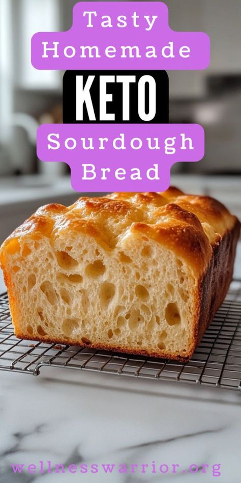 This easy keto sourdough bread recipe is perfect for anyone on a keto diet. It has a delicious sourdough flavor and a soft, chewy texture. Enjoy a low-carb bread option that fits perfectly into your keto lifestyle. Keto Low Carb Bread Recipes, Coconut Flour Sourdough Bread, 3 Ingredient Keto Bread, Keto Sourdough Starter Recipe, Diy Keto Bread, Low Carb Homemade Bread Recipes, Diy Low Carb Bread, Keto Crusty Bread, Low Carb Sourdough Starter