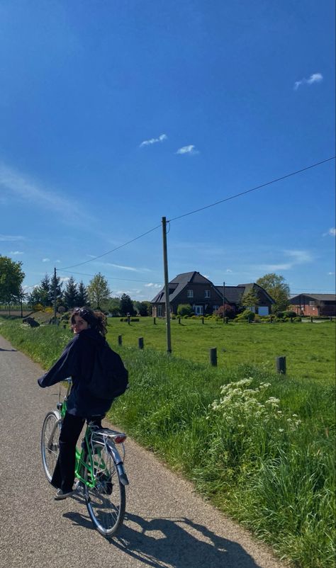 Netherlands Bike Aesthetic, Riding Bike Aesthetic, Bike Ride Aesthetic, Biking Aesthetic, Ride Aesthetic, Summer Core, 2024 Board, Portfolio Illustration, Nice Life