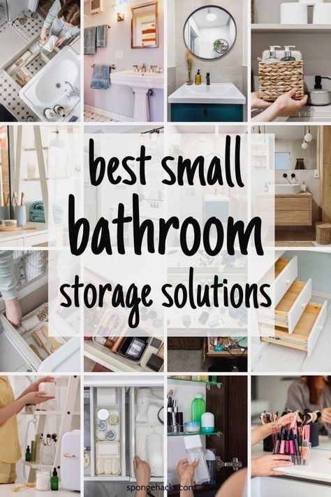 #organization #storagehacks #bathroomdecorideas Small Bathroom Organization Ideas, Small Bathroom Storage Solutions, Small Bathroom Cabinets, Bathroom Organization Hacks, Bathroom Sink Organization, Small Apartment Bathroom, Bathroom Storage Hacks, Small Bathroom Sinks, Organizing Bathroom Cabinets