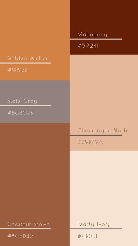 Autumn Shades Colour Palettes, Red Wood Color Palette, Cowboy Colour Palette, Autumn Colour Pallet, Canva Fall Color Palette, Caramel Colour Palette, Butterscotch Color Palette, Fall Autumn Color Palette, Pastel Fall Color Palette