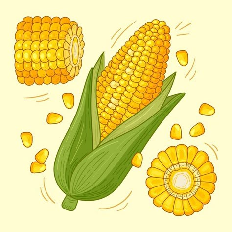 Corn On The Cob Drawing, Corn Drawing, Bull Sculpture, Technology Icon, Corn On Cob, Corn On The Cob, Background Remover, Card Banner, Poster Invitation