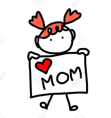 Mother's Day Drawing Easy, Cute Drawings For Mother's Day, Mother Day Drawings Easy, Happy Mothers Day Drawings Easy, Mother Day Drawings, Mother’s Day Drawing, Cute Mothers Day Drawings, Mothers Day Doodles, Uttrakhand Art