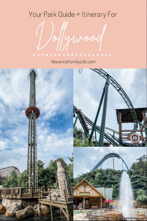 An itinerary for Dollywood Dollywood Park Itinerary, Dollywood Christmas, Dollywood Park, Smoky Mountain Christmas, Park Plan, Smokey Mountains Vacation, Mountains Vacation, Silver Dollar City, Road Trip Routes