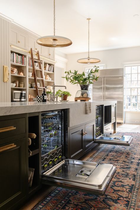 Paneled Dishwasher, Modern Colonial Kitchen, Julia Marcum, Colonial Kitchen, Custom Cabinet, Chris Loves Julia, Timeless Kitchen, Kitchen Inspo, Kitchen Renovation