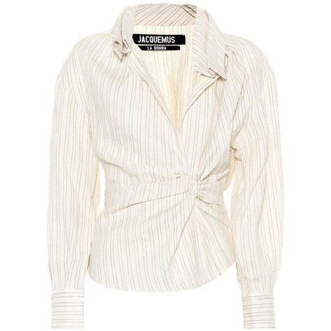 Jacquemus Le Chemise Belem Striped Blouse (27.290 RUB) ❤ liked on Polyvore featuring tops, blouses, neutrals, chemise blouse, stripe top, striped blouse, white striped top and jacquemus top Stripe Blouse, Belem, Stripe Top, 가을 패션, Blouse White, Lookbook Outfits, White Blouse, Elegant Outfit, Striped Blouse