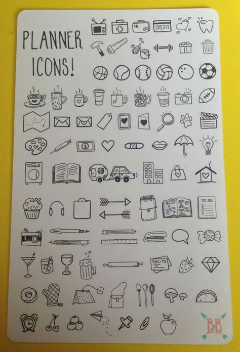 Image result for bullet journal icons Easy Planner Doodles, Bujo Icons, Bullet Journal Icons, خريطة ذهنية, Planner Doodles, Bujo Doodles, Planner Icons, Visual Thinking, Bullet Journal Inspo