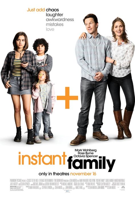 Instant Family Michael Oher, Isabela Merced, Instant Family, Octavia Spencer, Spencer Family, Movie Blog, Rose Byrne, Bad Moms, 2018 Movies